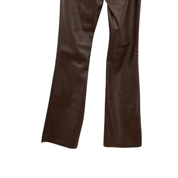 I.Am.Gia Estyn Pants Faux Leather Flare Bootcut Low Rise Brown Size XXS - Picture 9 of 13